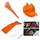 YHMTIVTU Crankcase Fill Funnel Primary Case Oil Fill Drip-Free Oil Funnel Set for Harley