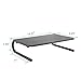 WALI Monitor Stand Riser, Laptop Holder Printer Riser Desk Accessories, Vented Metal Platform and 4 inches Height Underneath Storage for Office Supplies (STT001-2), 2 Pack, Black