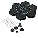 Solar Fountain Pump with LED Lights, Snowflake Shape 2.4W Free Standing Bird Bath Fountain Water Pump, Outdoor Floating Fountain Pump Kit for Garden, Pool, Pond, Patio Ideal Decoration, 8.7
