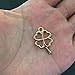 30 Pcs Lucky Four-Leaf Clover Charm Pendant Enamel Sequins Dangle Gold Plated Heart-Shaped Dainty Ornament for Necklace Bracelet Ankle Earring Jewelry DIY Making