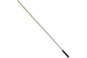 CYFIE 16.4 Ft Retractable Fishing Gaffs, Stainless Steel Fishing Gig Gaff with 8mm Screw, Telescopic Gig Pole Capable for Fis