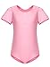 MAGIC TOWN Girls' Team Basic Short Sleeve Leotard