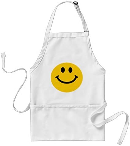Sunningq Yellow Smiley Face Adult Apron