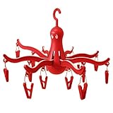 Ikea 801.896.63 Pressa Hanging Dryer with 16 Clothes Clips, Red