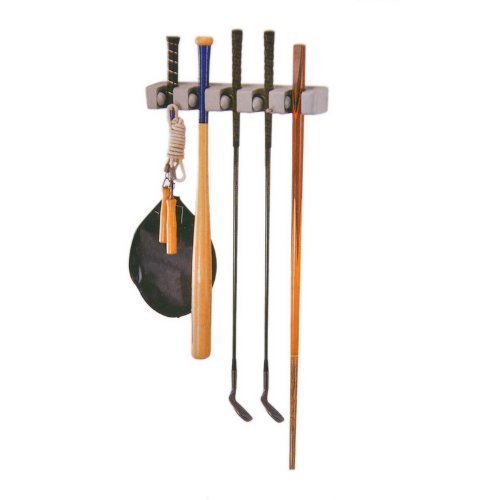 Set of 2 Xcellent Global Wall Mounted Garden Tool Rack Storage & Organization Hanger Broom Holder, 5-Position HG022x2