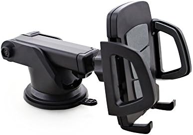 Long Neck One-Touch Universal Car Mount Holder for iPhone 10 8s 7s 6s Plus 6s 5s Samsung Galaxy S8 Edge S7 S6 Note 5 Car and more (Grey)
