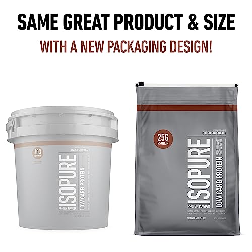 Isopure Protein Powder, Low Carb Whey Isolate, Gluten Free, Lactose
