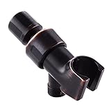 KES Plastic Adjustable Hand Shower Arm Mount 1/2-Inch IPS Swivel Ball Connector Universal Showering Component, Oil Rubbed Bronze, PJ11A-7