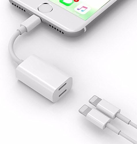 TheTwilightPhone 2 in 1 iphone 7 plus 8 adapter for headphone and charger，Lightning splitter to Dual Port audio and charge，charge and listen to music at the same time， Support IOS 11 and before