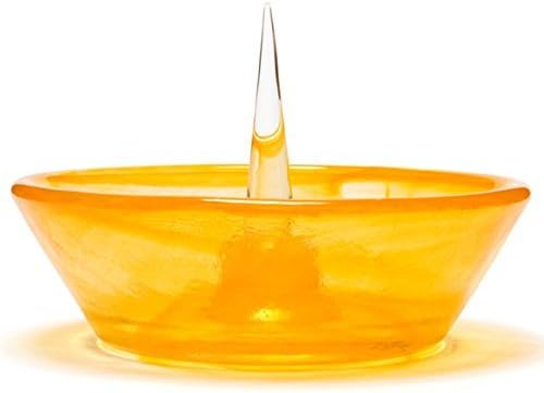 Glass Debowler "Amber" Soft Glass Ashtray made in U.S.A.