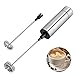 Electric Milk Frother Handheld - Battery Operated Electric Foam Maker For Coffee, Latte, Cappuccino, Hot Chocolate, Additional Single Spring Whisk Head
