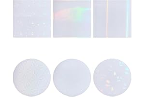 AHANDMAKER 6 pcs Coaster Resin Molds 6 Styles Holographic Silicone Sheet Epoxy Resin Molds for Coasters Making Resin MatrixDIY Craft Tool, Chocolate, Candy