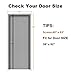 MAGZO Magnetic Screen Door Fit Door Size 38 x 82 Inch, Screen Size 40 x 83 Inches Reinforced Side Opening Screen Mesh Polyester Curtain Broader View Enjoy Fresh Air(White)