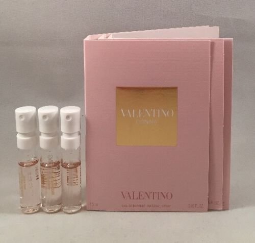3 Valentino Donna Eau de Parfum Women Spray Sample Travel Vial .05 oz/1.5 ml Lot