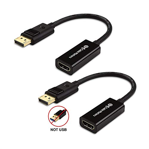 Cable Matters 2Pack DisplayPort to HDMI Adapter (DP to HDMI Adapter is