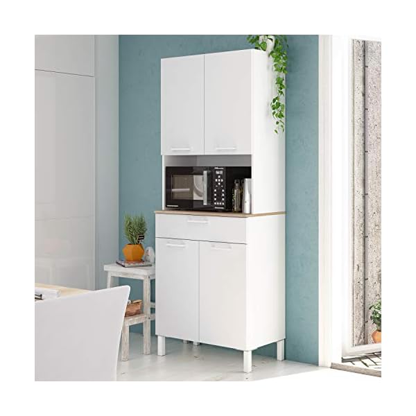 Alacena de Cocina, Aparador Comedor, Mueble Auxiliar 4 Puertas + 1