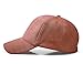 JOOWEN 6 Panel Faux Suede Leather Classic Adjustable Plain Hat Baseball Cap (Blush)