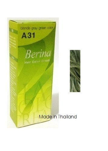 Amazon Com Berina Permanent Hair Dye A31 Blonde Gray Green