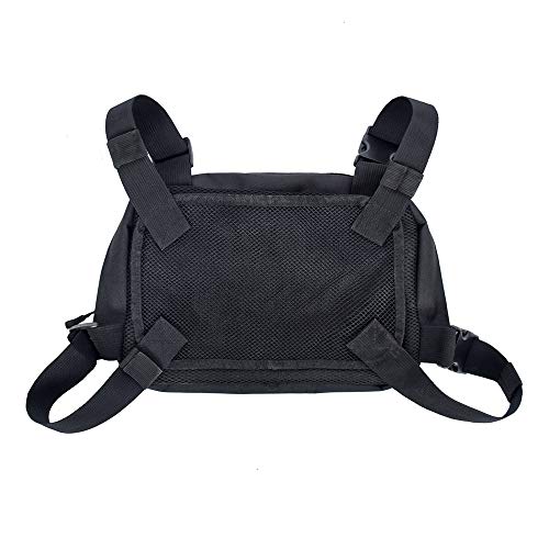 Saigain Radio Rig Chest Harness Bag Holster Holder Work Vest Rig Universal Hands Free for Two Way Radio Walkie Talkie(Rescue Essentials)