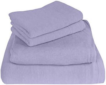 Morgan Home Fashions Cotton Rich T-Shirt Soft Jersey Knit Sheet set - All Season Bed Sheets, Super Comfortable, Warm and Cozy By (Heirloom Lilac, Full)