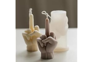 SLOWLYTALK Candle Molds - Silicone Mold for Candles Making, DIY 3D Moulds for Soy Wax, Beeswax, Scented Candle, Valentine's Day Gifts (Finger)