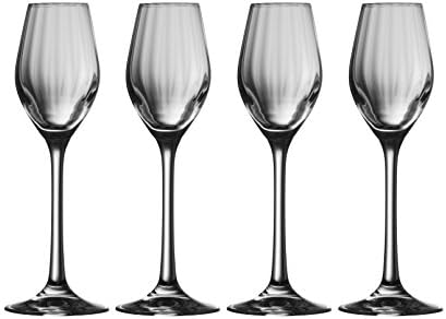 Galway Crystal Erne Sherry/Liqueur (Set of 4) Snifter Glasses, Transparent