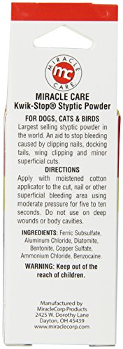 Miracle Care Kwik Stop Styptic Powder, 0.5 Oz