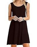 GABREBI Women's Sleeveless Casual Loose T-Shirt Summer Dresses Tank Sundress Plus Size Dress