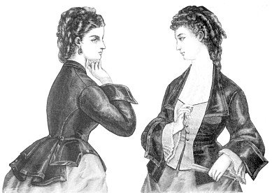 Steampunk Costumes, Outfits for Women 1872 Vest Basque Bodice Pattern                               $12.70 AT vintagedancer.com