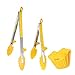 Zestkit Kitchen Tongs BBQ Silicone and Stainless Steel for Multi-purpose Cooking (10 In & 13 In)