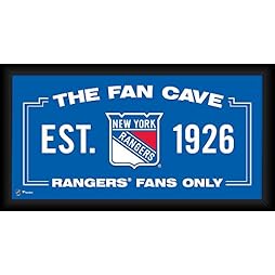 New York Rangers Framed 10" x 20" Fan Cave Collage