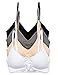 Caramel Cantina 4 Pack V Neck Padded Bralette Adjustable Straps