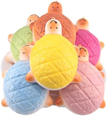 Yeng 1Piece Jumbo Random Color Kawaii Soft Slow Rise Turtle Melon Pan Bread Bun Squishy Toys Cell Phone Charms Straps Pandants