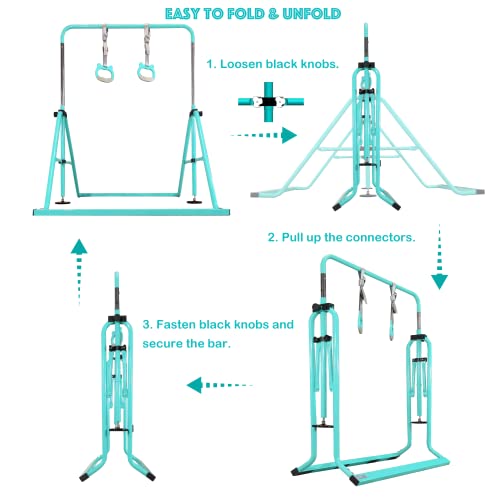 PreGymnastic Updated Folding Gymnastics Kip Bar with Sturdier Base, A