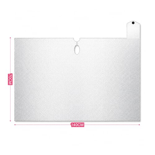 Enerfero Retractable Car Sunshade, Front Sunshade, UV Protection, Folding Sun Shade, Adjustable Size, Titanium Coating (140 x 70 cm)