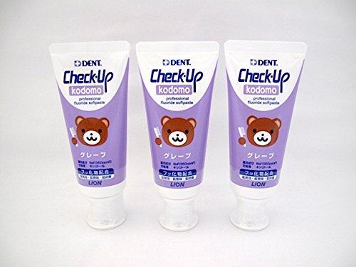 歯科専用 ライオン DENT チェックアップコドモ kodomo グレープ 3本セット 医薬部外品商品画像