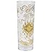 Harry Potter Marauder's Map Highball Glasses, Set of 4 - Skinny Glass with Gold Map Design - 8 oz