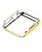 Apple Watch Case,biaoge Super Thin Pc Plated Plating Protective Bumper Case for Apple Watch 42mm (Pc Case Gold 38mm)