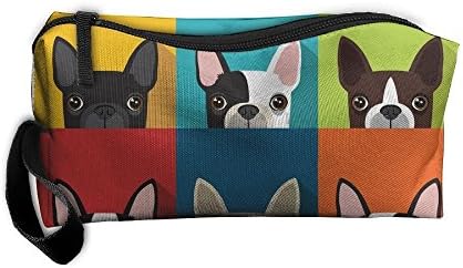 TRENDCAT Cartoon Boston Terriers Bulldog Handy Storage Pouch Travel Makeup Bag Oxford Cloth Kit Organizer For Sewing Medicine Comestic Fashion Pencil Pen Case