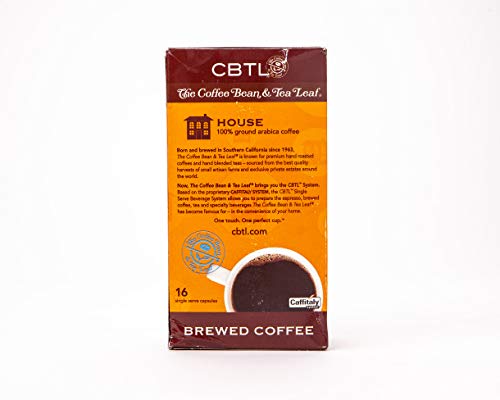 CBTL House Brew Coffee Capsules By The Coffee Bean & Tea Leaf, 16-Count, 128 grams