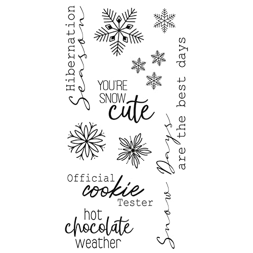 Sizzix Clear Stamps 10PK Winter Sentiments by Jennifer Ogborn | 665977 | Chapte…