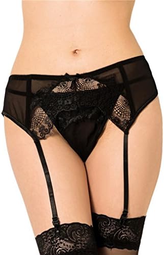 Women’s Sexy Garter Belt-Lace Butterfly in Front Suspender&Straps and Clips(G-String Included)