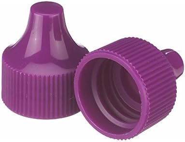 Wheaton 242527 Tip for 20-410 Screw Cap and 30-125mL Dropping Bottles, 20 mm Diameter, Polypropylene, Purple (Pack of 100)