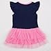Peppa pig girl's dress Fashion clothing Kids cartoon wear child girl,Navy/Pink,4y