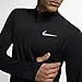 NIKE Men's Pacer Half-Zip Top, Black, Medium