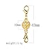Dsmile Magnetic Jewelry Clasps Rhinestone Ball Style for Jewelry Necklace Bracelet,10 mm Gold/Silver Plated 12 Sets