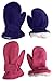 N'Ice Caps Little Kids and Baby Easy-On Sherpa Lined Fleece Mittens - 2 Pair Pack