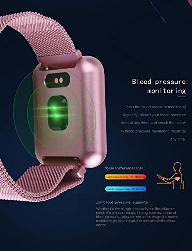 AutumnFall Bluetooth Smart Watch Heart Rate Blood Pressure Monitor Fitness Tracker Bracelet (Pink) - Thumbnail 6