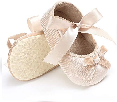 Baby Girls Newbown Prewalk Soft Sole Knotbow Tie Up Ballet Princess Shoes