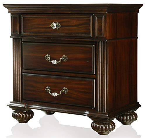 247SHOPATHOME IDF-7129EK-6PC Bedroom-Furniture-Sets, King, Walnut